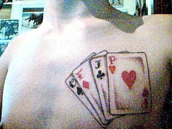 Foto de tatuaje Naipes, Poker