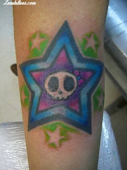 Foto de tatuaje Kawaii, Estrellas, Astronomía