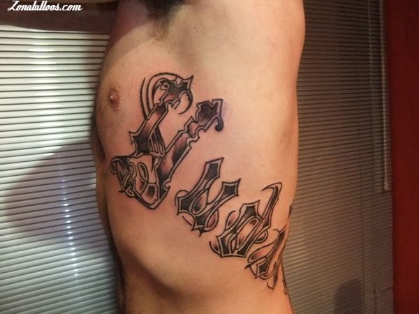 Tattoo photo Letters, Names, Yudith