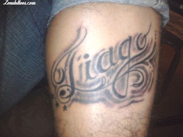 Foto de tatuaje Nombres, Tiago, Letras