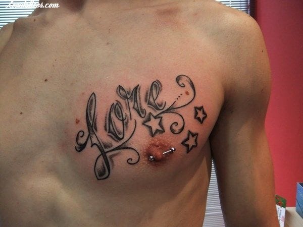 Tattoo photo Names, Lorena, Chest