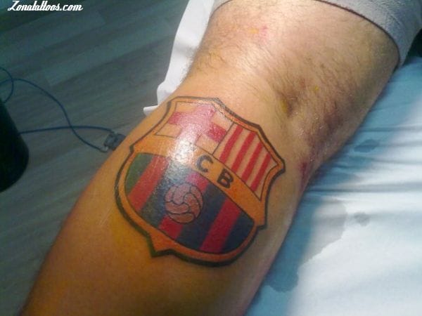 Tattoo photo FCB, Badges, Soccer-Football