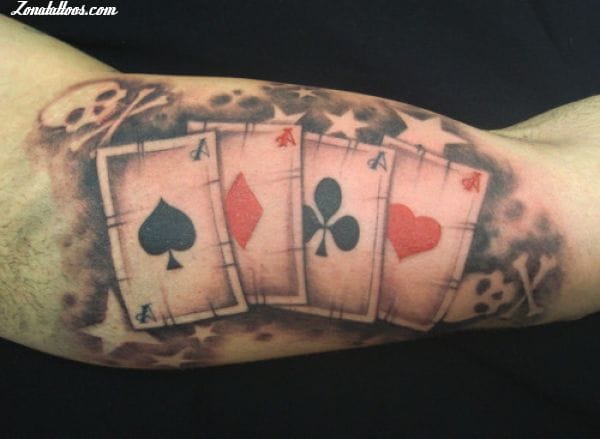 Foto de tatuaje Naipes, Poker