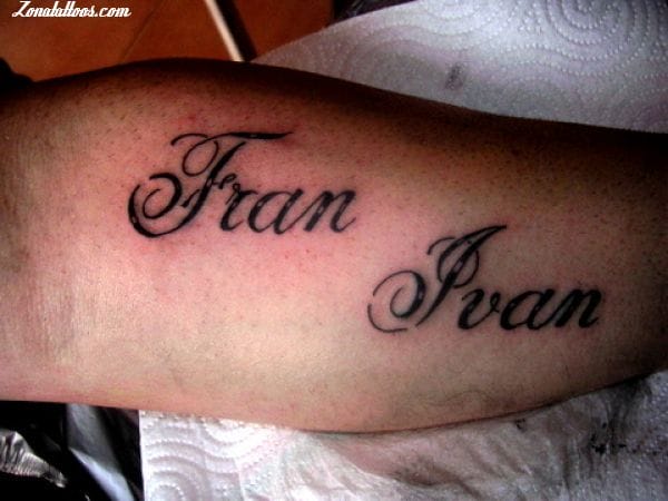 Tattoo photo Names, Francisco, Iván