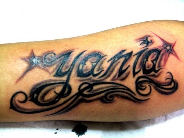 Foto de tatuaje Nombres, Letras, Yania