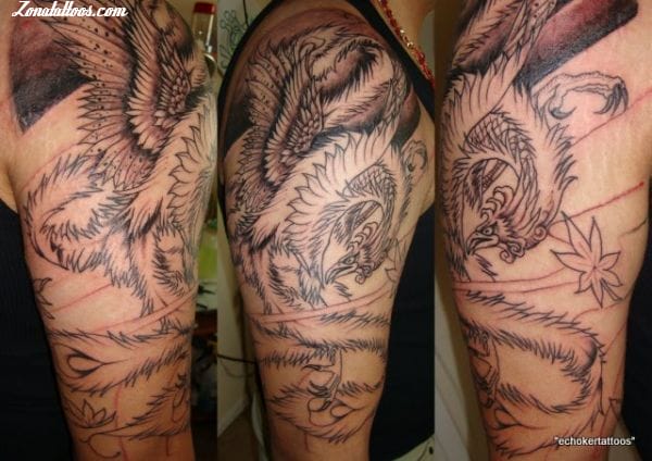 Foto de tatuaje Ave Fénix, Brazo