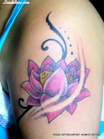 Tattoo photo Flowers, Lotus