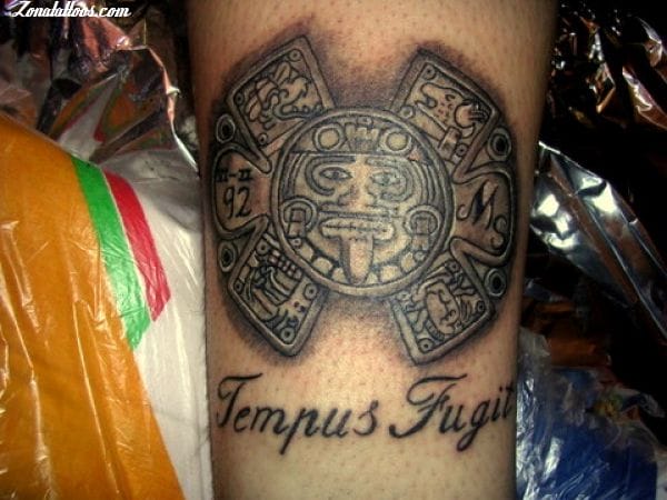 Foto de tatuaje Aztecas