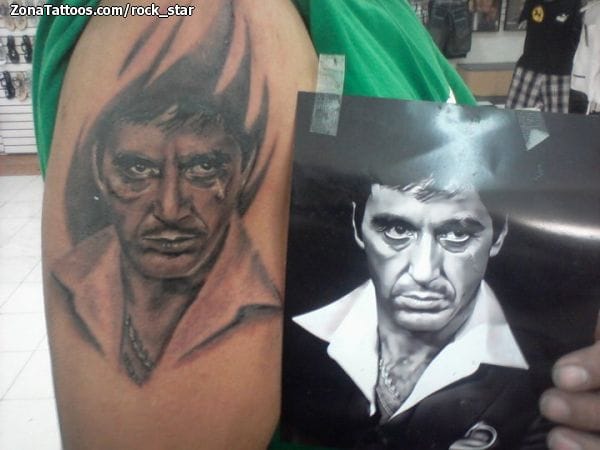 Foto de tatuaje Al Pacino, Retratos, Cine