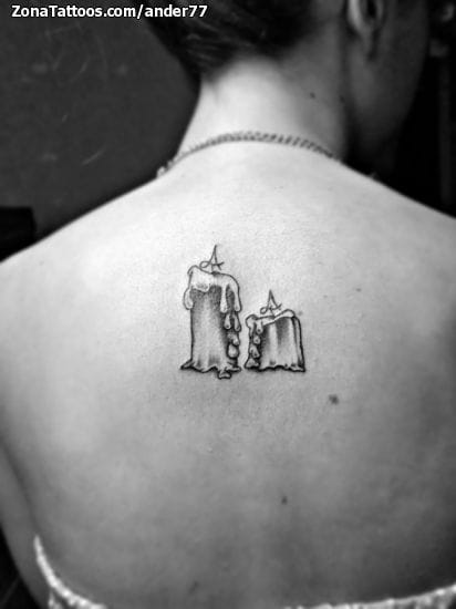 Tattoo photo Candles, Back