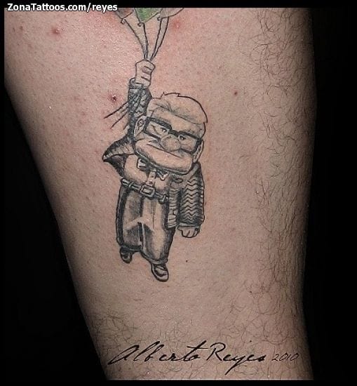 Tattoo of Up Movies Balloons