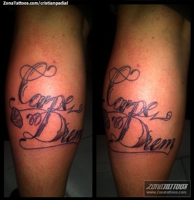 Tattoo photo Letters, Messages, Carpe Diem