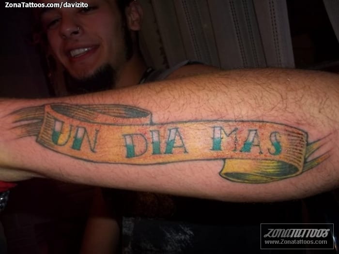 Foto de tatuaje Frases, Letras, Antebrazo