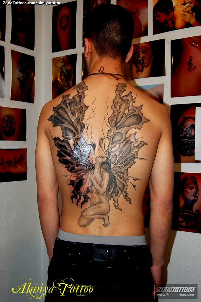 Tattoo photo Fairies, Fantasy, Back