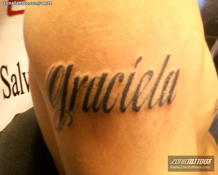 Tattoo photo Names, Letters, Graciela