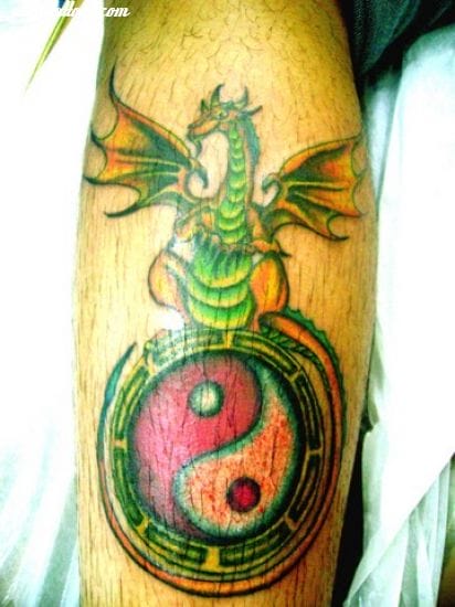 Tatuaje de Dragones, Yin y Yang, Fantasía