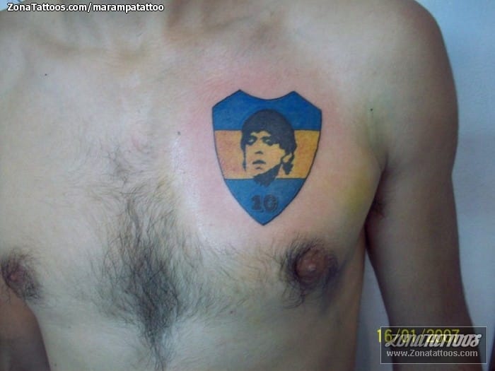 Foto de tatuaje Deportes, Escudos, Pecho