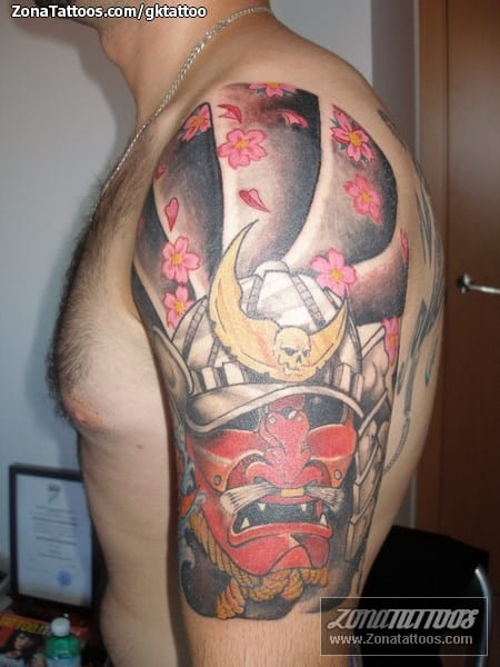 Tattoo photo Sleeves, Hannya, Asian