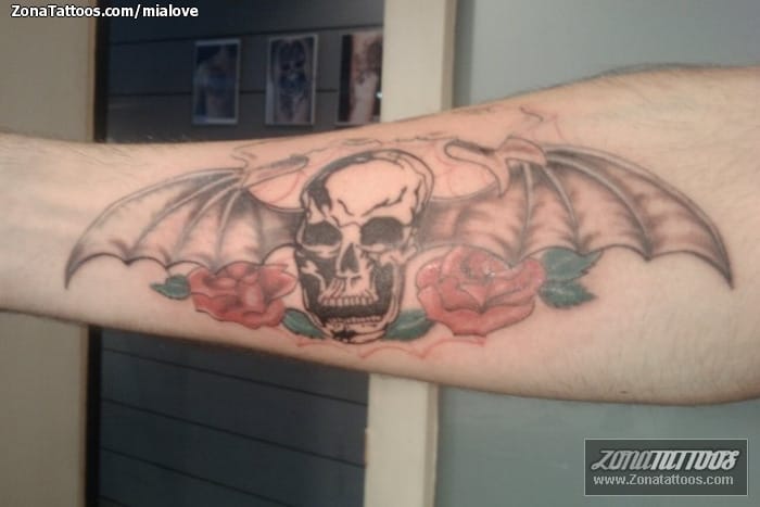 Tattoo photo Music, Skulls, Wings