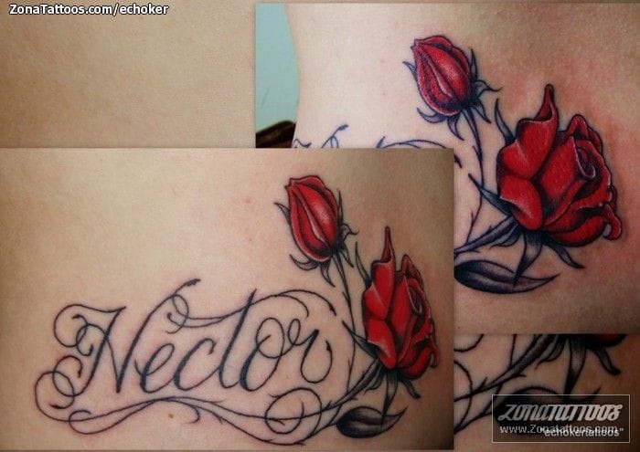 Tattoo photo Nector, Letters, Names