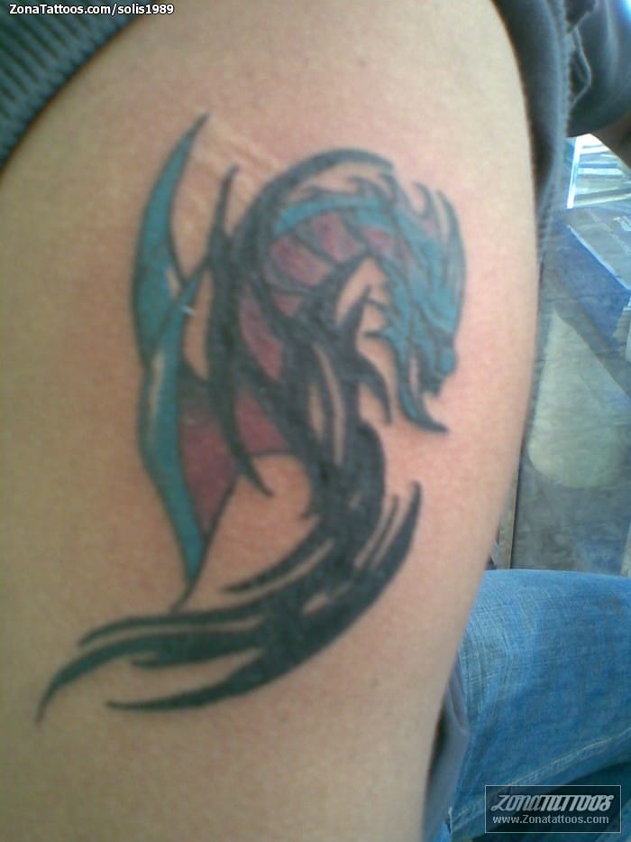 Foto de tatuaje Dragones, Tribales