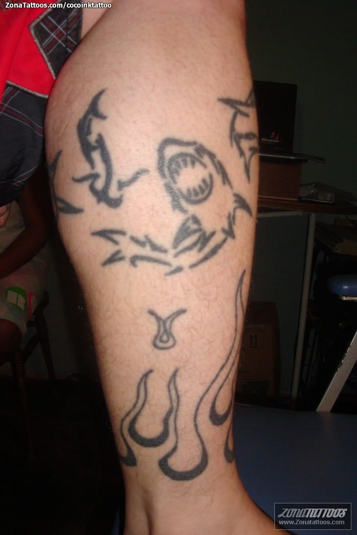 Tattoo of Tribal, Sharks, Animals