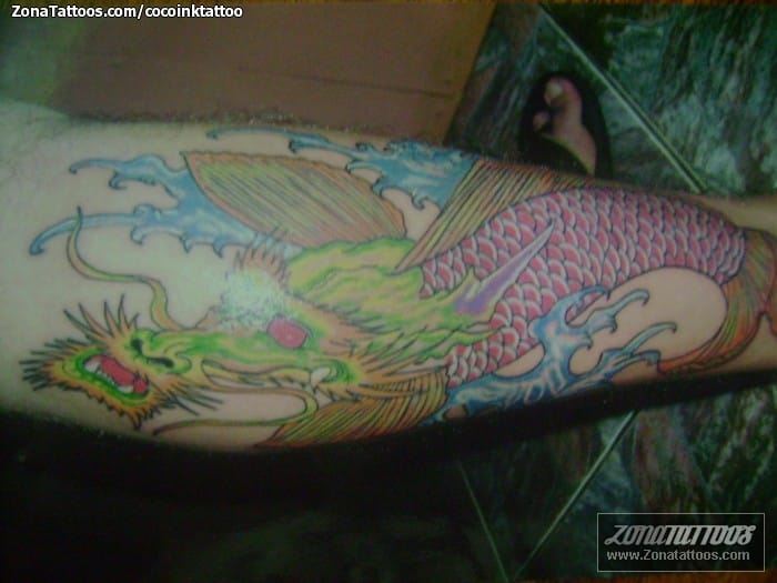 Foto de tatuaje Dragones, Orientales