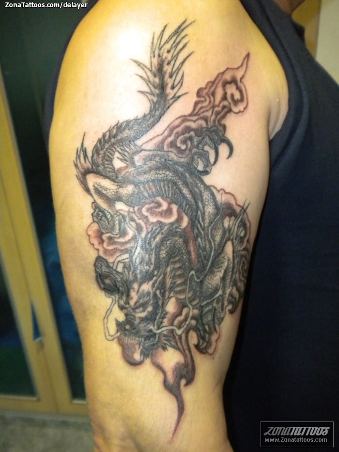 Foto de tatuaje Dragones, Orientales