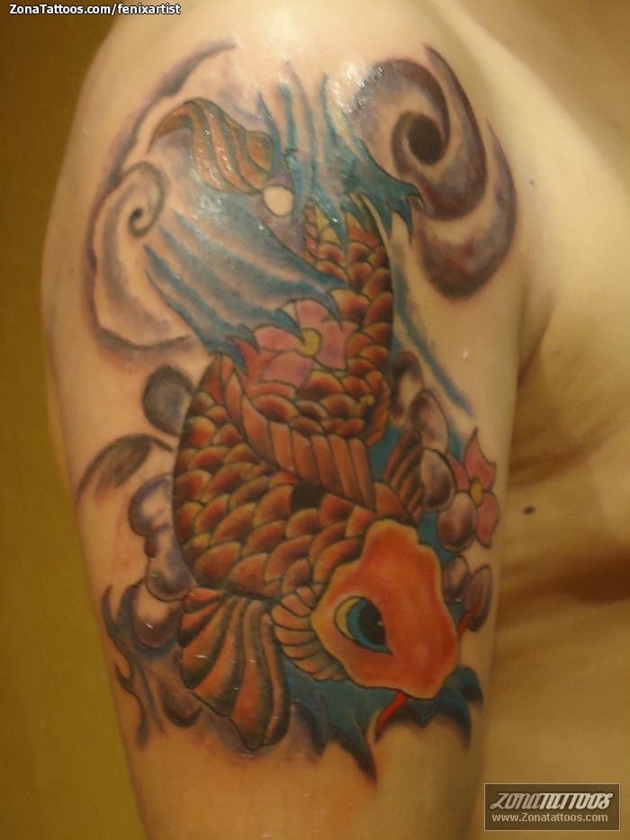 Foto de tatuaje Koi, Peces, Animales