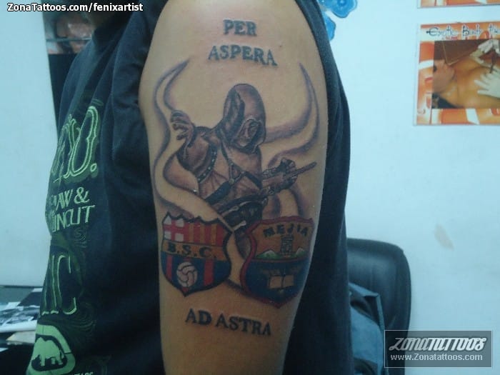 Tattoo photo Latin, Badges, Soccer-Football