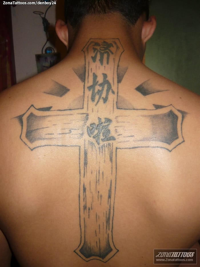 Tattoo photo Crosses, Kanjis, Religious