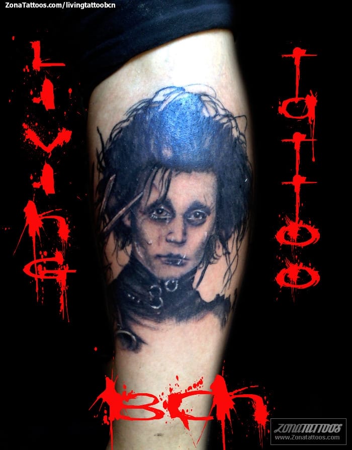 Tattoo photo Edward Scissorhands, Movies, Portraits