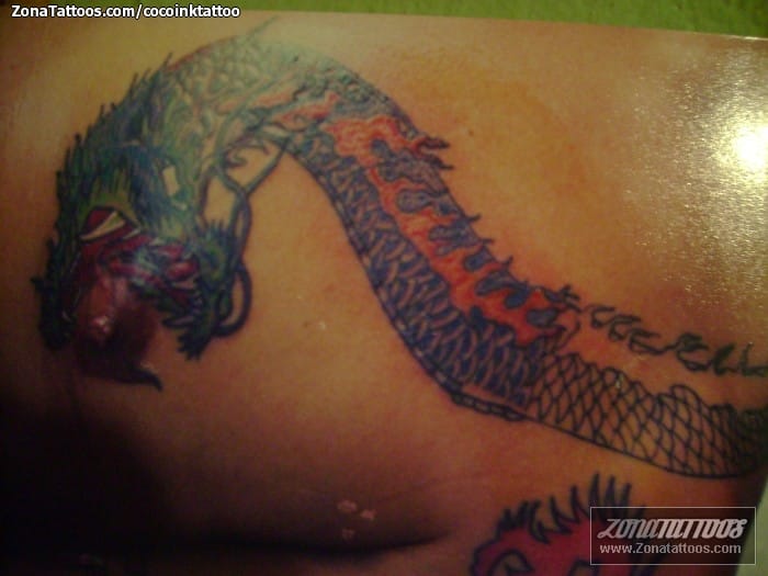 Foto de tatuaje Dragones, Orientales