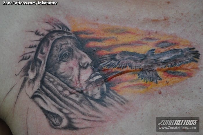 Tattoo photo Indians, Eagles, Scars