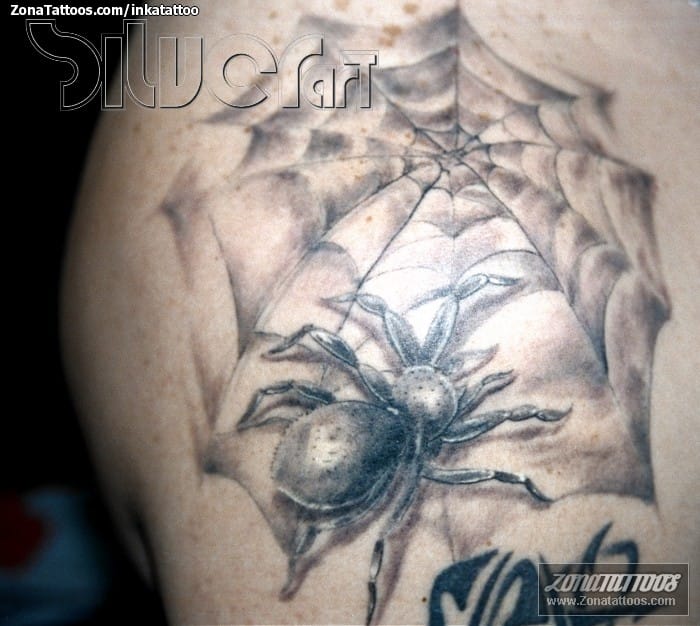 Tattoo photo Spiders, Cobwebs, Insects