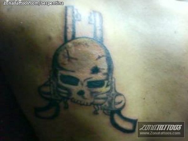 Foto de tatuaje Calaveras, Armas