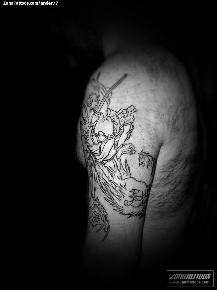 Tattoo photo Samurai, Demons, Asian