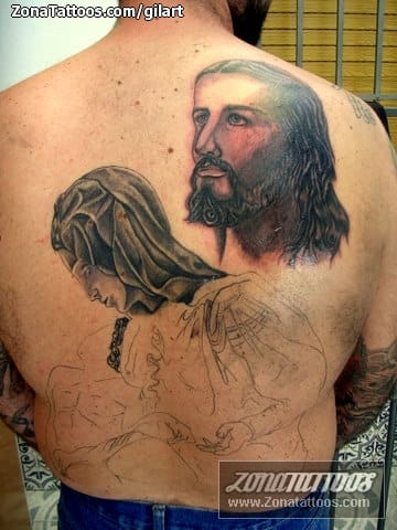 Tattoo photo Virgins, Christ, Religious