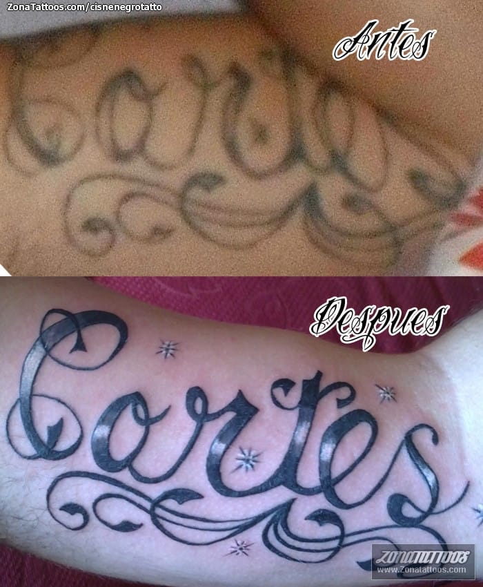 Foto de tatuaje Nombres, Letras