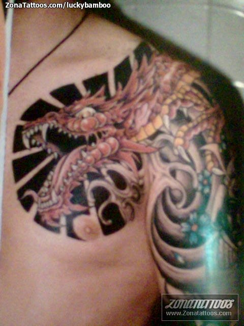 Foto de tatuaje Orientales, Dragones