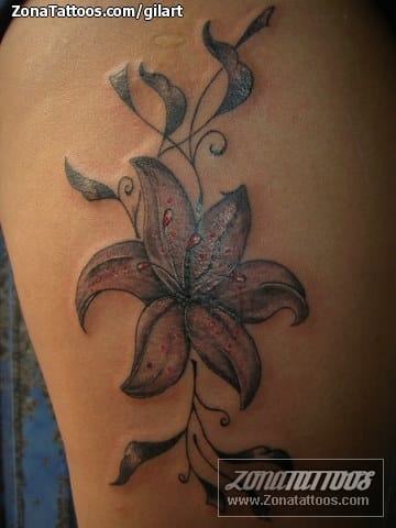 Foto de tatuaje Flores, Lirios