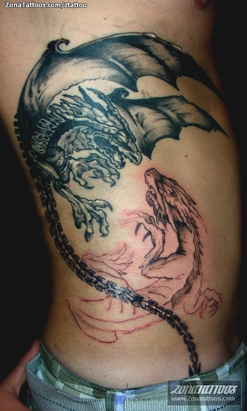 Foto de tatuaje Fantasía, Dragones