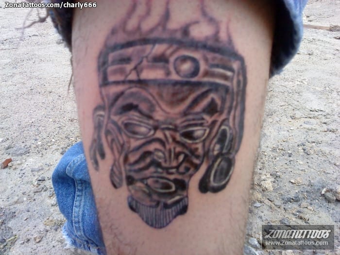 Foto de tatuaje Aztecas