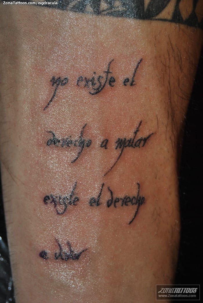 Foto de tatuaje Letras, Frases