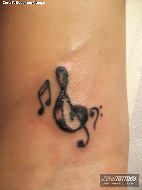 Tattoo photo Musical notes, Music