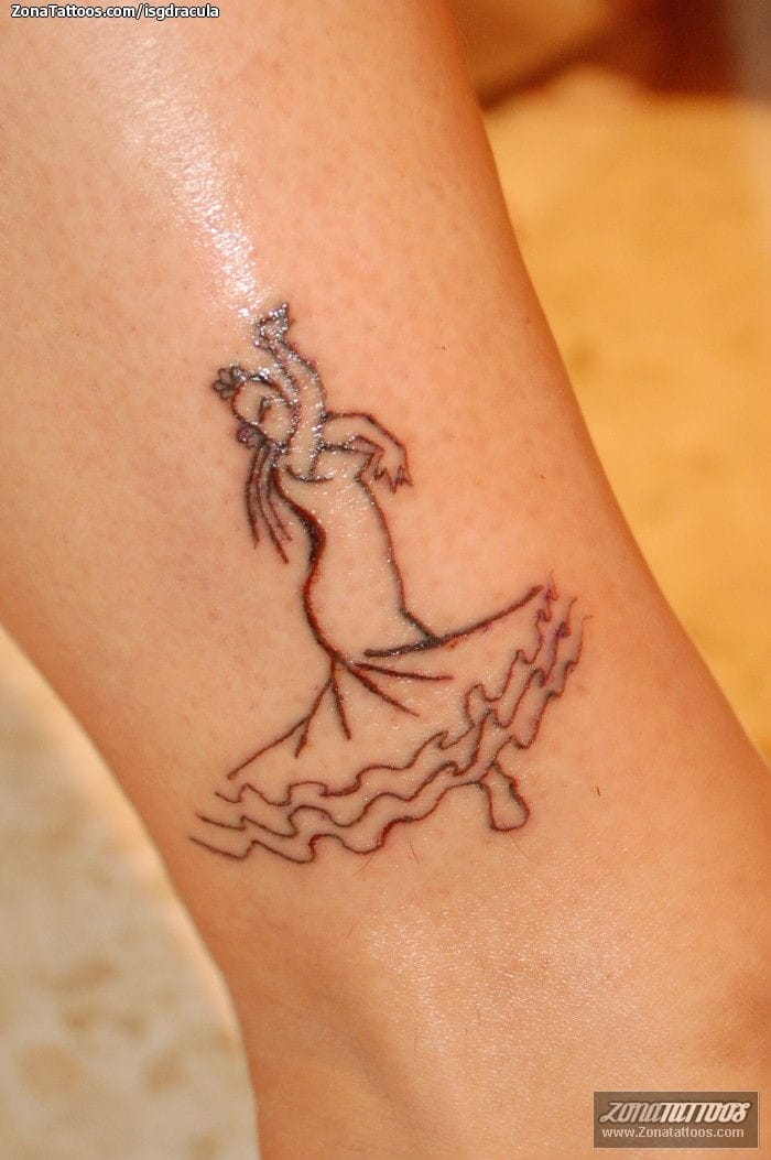 Tattoo photo Ballerinas, Flamenco