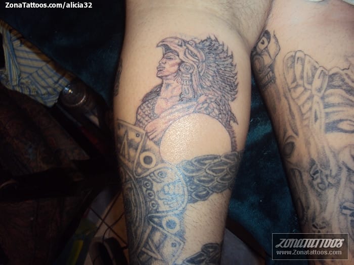 Tattoo photo Aztec, Mayan, Prehispanic