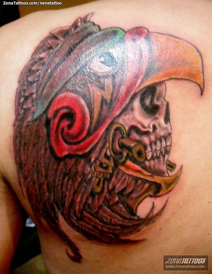 Tattoo photo Skulls, Prehispanic