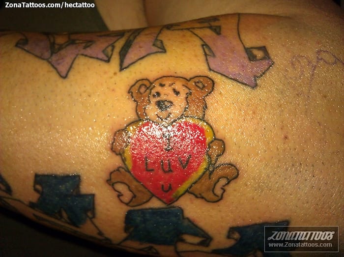 Tattoo photo Animals, Bears, Hearts