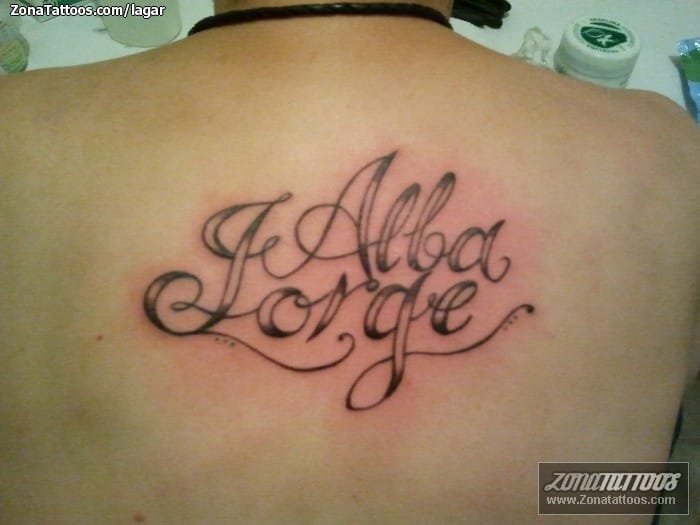Foto de tatuaje Letras, Nombres, Alba